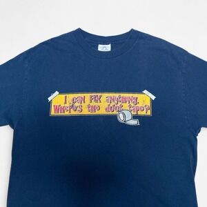 Vintage I can fix anything where's the duck tape? Graphic navy Tshirt